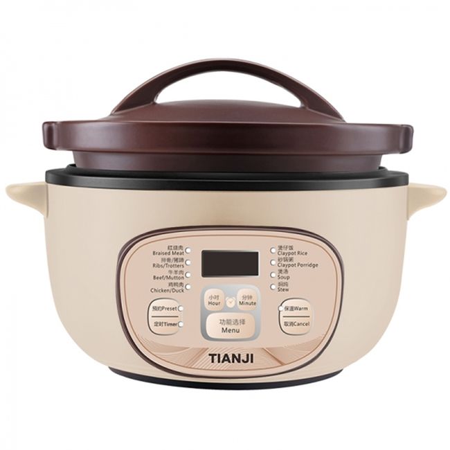 Bear Multi-function Electric Steam Cooker,Ceramic Chicken Soup Maker,Slower Cooker Crock Pot with Steamer,3L, Size: One Size