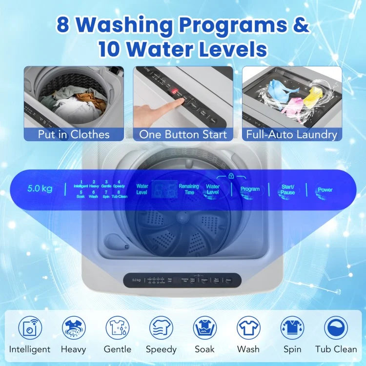 🌟 2-in-1 Fully Automatic Washer & Spinner CW-937842561 – Compact Yet Powerful! 🌟