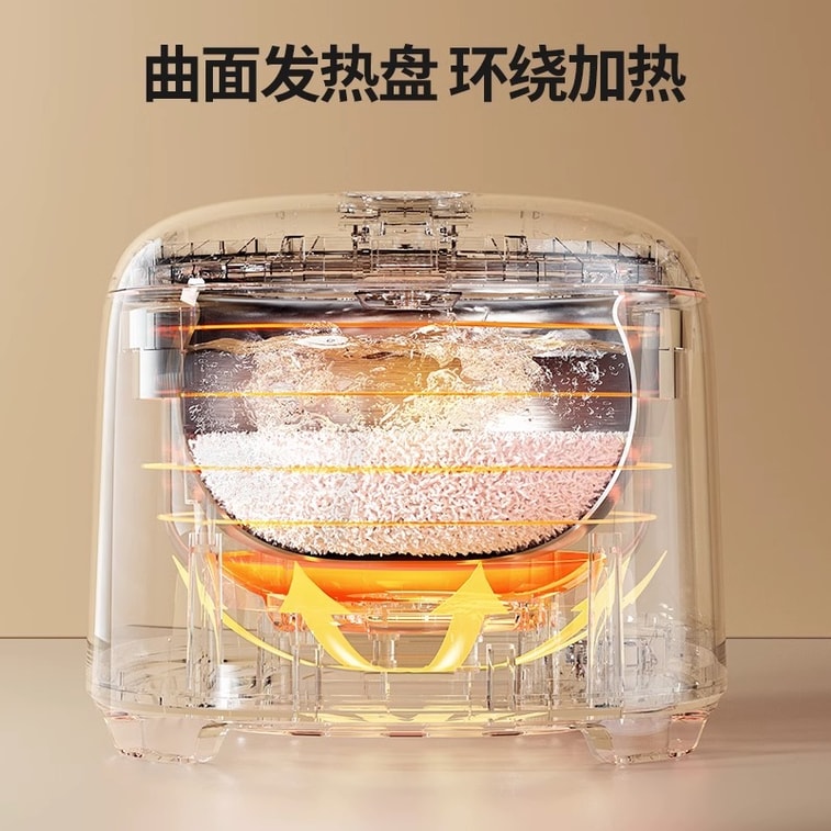 BECWARE 电饭煲 BW628D，无涂层圆形内锅 2.8L 白色