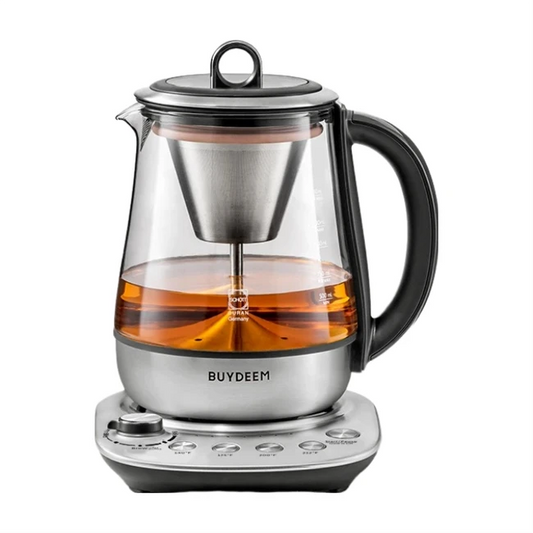 Théière à extraction à vapeur Buydeem K1763, mini théière à café à extraction professionnelle de bureau, théière multifonctionnelle pour la santé, 1,5 L